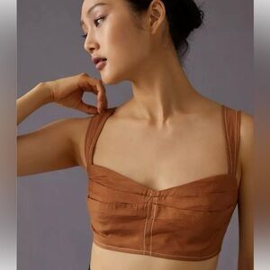 Anthropologie Rust Copper Bustier Tank Top